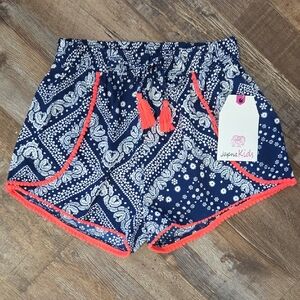 Japna Kids Bandana Print With Coral Trim Shorts